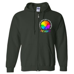 Be Kind AntiBullying Kindness Orange Unity Day Sunflower Full Zip Hoodie