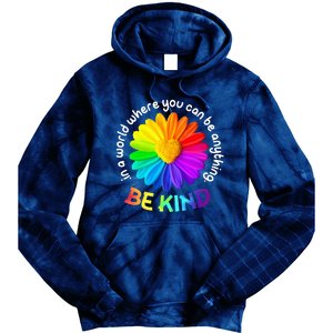 Be Kind AntiBullying Kindness Orange Unity Day Sunflower Tie Dye Hoodie