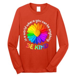 Be Kind AntiBullying Kindness Orange Unity Day Sunflower Long Sleeve Shirt