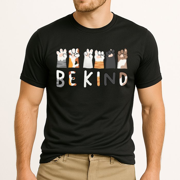 Be Kind ASL Sign Language Kindness Cat Paws Finger Signs Cooling Performance Crew T-Shirt