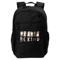 Be Kind ASL Sign Language Kindness Cat Paws Finger Signs Backpack
