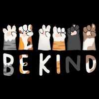 Be Kind ASL Sign Language Kindness Cat Paws Finger Signs Backpack