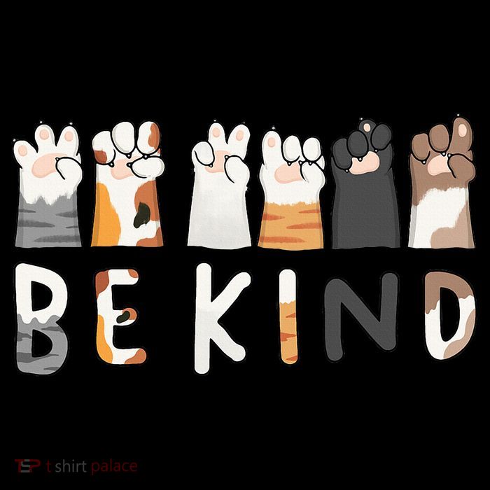 Be Kind ASL Sign Language Kindness Cat Paws Finger Signs Sustainable Bucket Hat