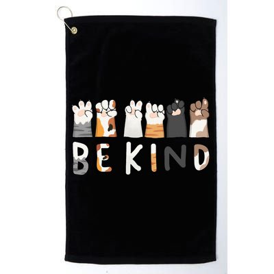Be Kind ASL Sign Language Kindness Cat Paws Finger Signs Golf Towel