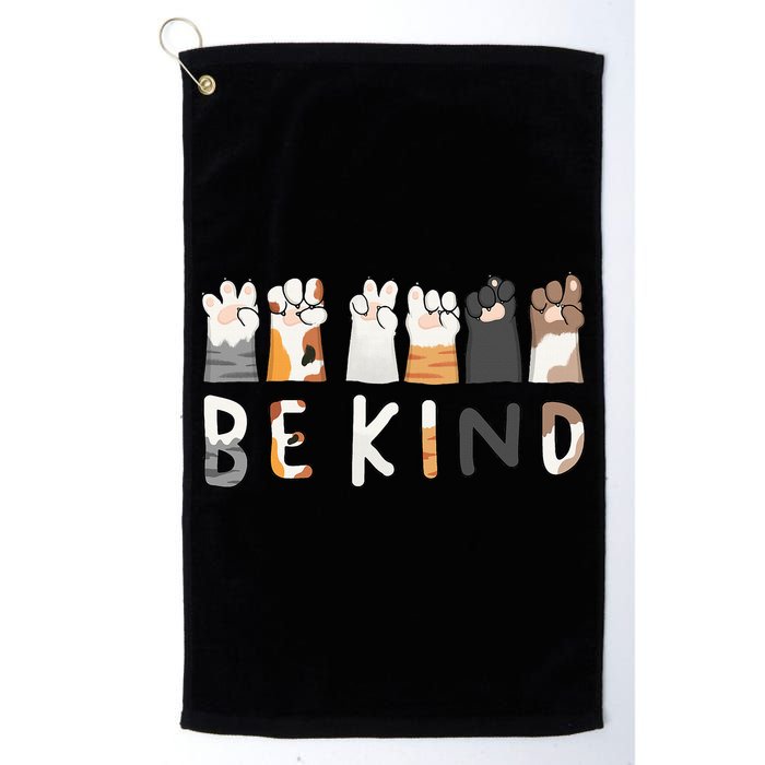 Be Kind ASL Sign Language Kindness Cat Paws Finger Signs Golf Towel