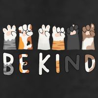 Be Kind ASL Sign Language Kindness Cat Paws Finger Signs Golf Towel