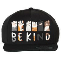 Be Kind ASL Sign Language Kindness Cat Paws Finger Signs Wool Snapback Cap