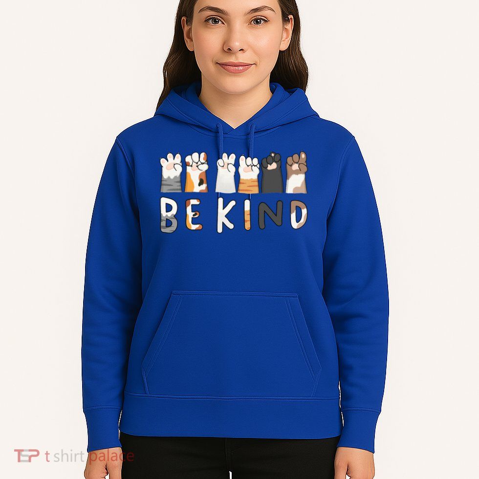 Be Kind ASL Sign Language Kindness Cat Paws Finger Signs Hoodie