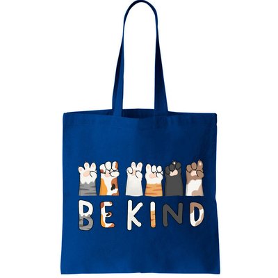 Be Kind ASL Sign Language Kindness Cat Paws Finger Signs Bag