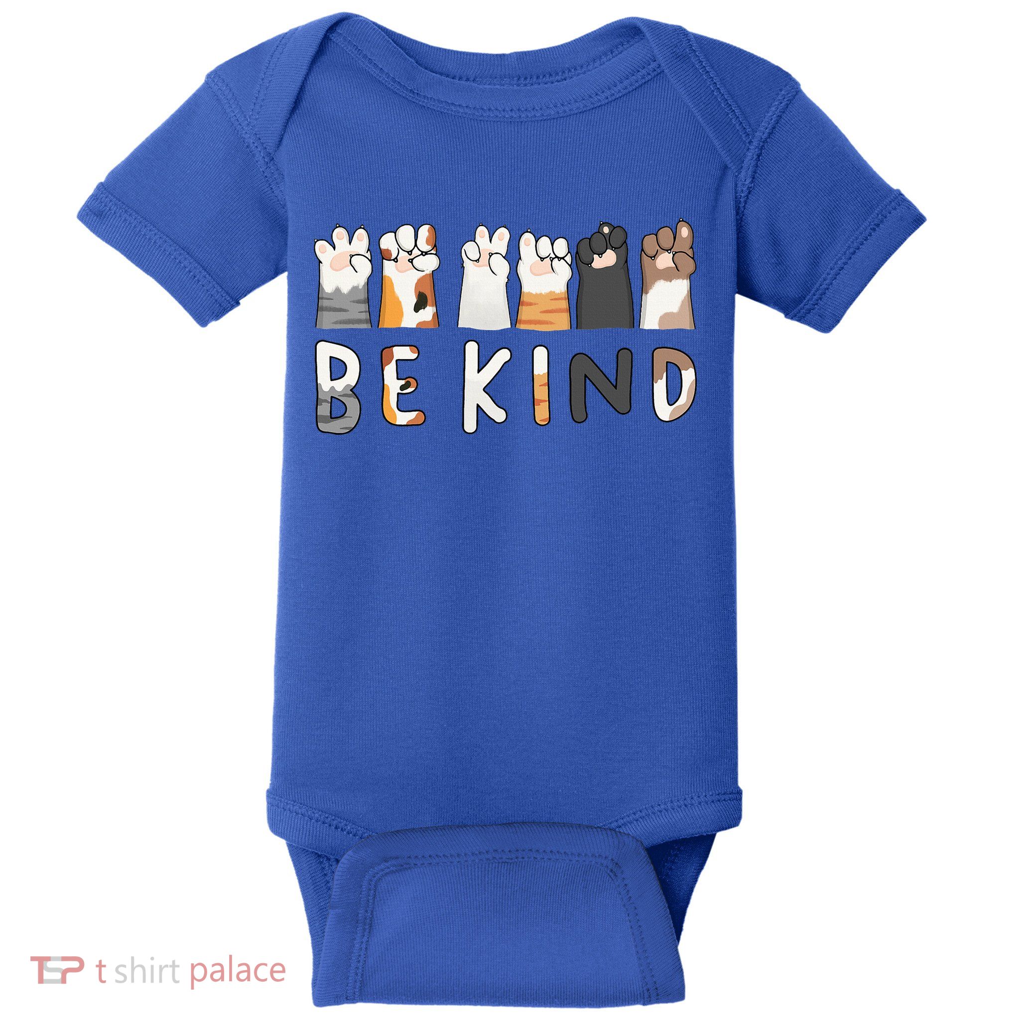 Be Kind ASL Sign Language Kindness Cat Paws Finger Signs Baby Bodysuit