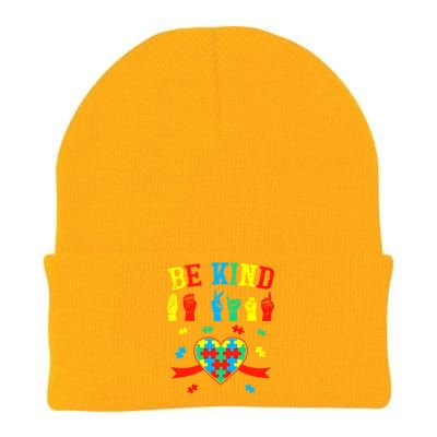 Be Kind Asl Sign Language Hand Talking Gift Knit Cap Winter Beanie