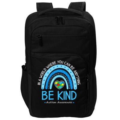 Be Kind Autism Awareness Leopard Rainbow Choose Kindness Impact Tech Backpack