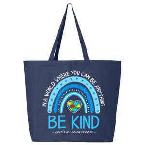 Be Kind Autism Awareness Leopard Rainbow Choose Kindness 25L Jumbo Tote