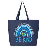 Be Kind Autism Awareness Leopard Rainbow Choose Kindness 25L Jumbo Tote