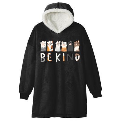 Be Kind Asl Sign Language Kindness Hand Talking Finger Signs Hooded Wearable Blanket