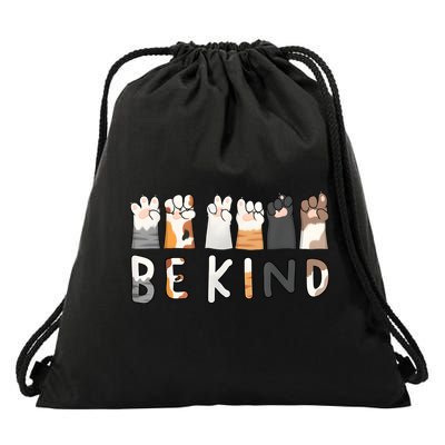 Be Kind Asl Sign Language Kindness Hand Talking Finger Signs Drawstring Bag