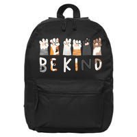 Be Kind Asl Sign Language Kindness Hand Talking Finger Signs 16 in Basic Backpack