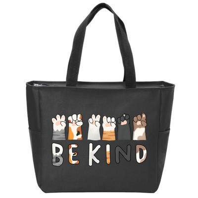 Be Kind Asl Sign Language Kindness Hand Talking Finger Signs Zip Tote Bag