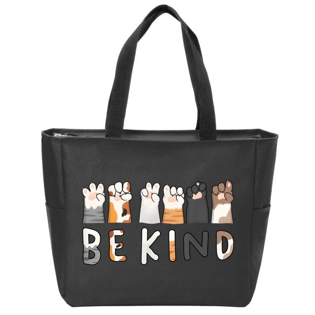 Be Kind Asl Sign Language Kindness Hand Talking Finger Signs Zip Tote Bag