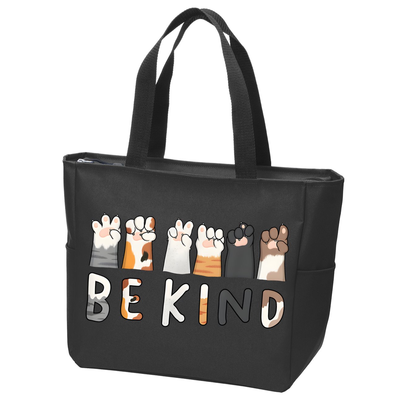 Be Kind Asl Sign Language Kindness Hand Talking Finger Signs Zip Tote Bag