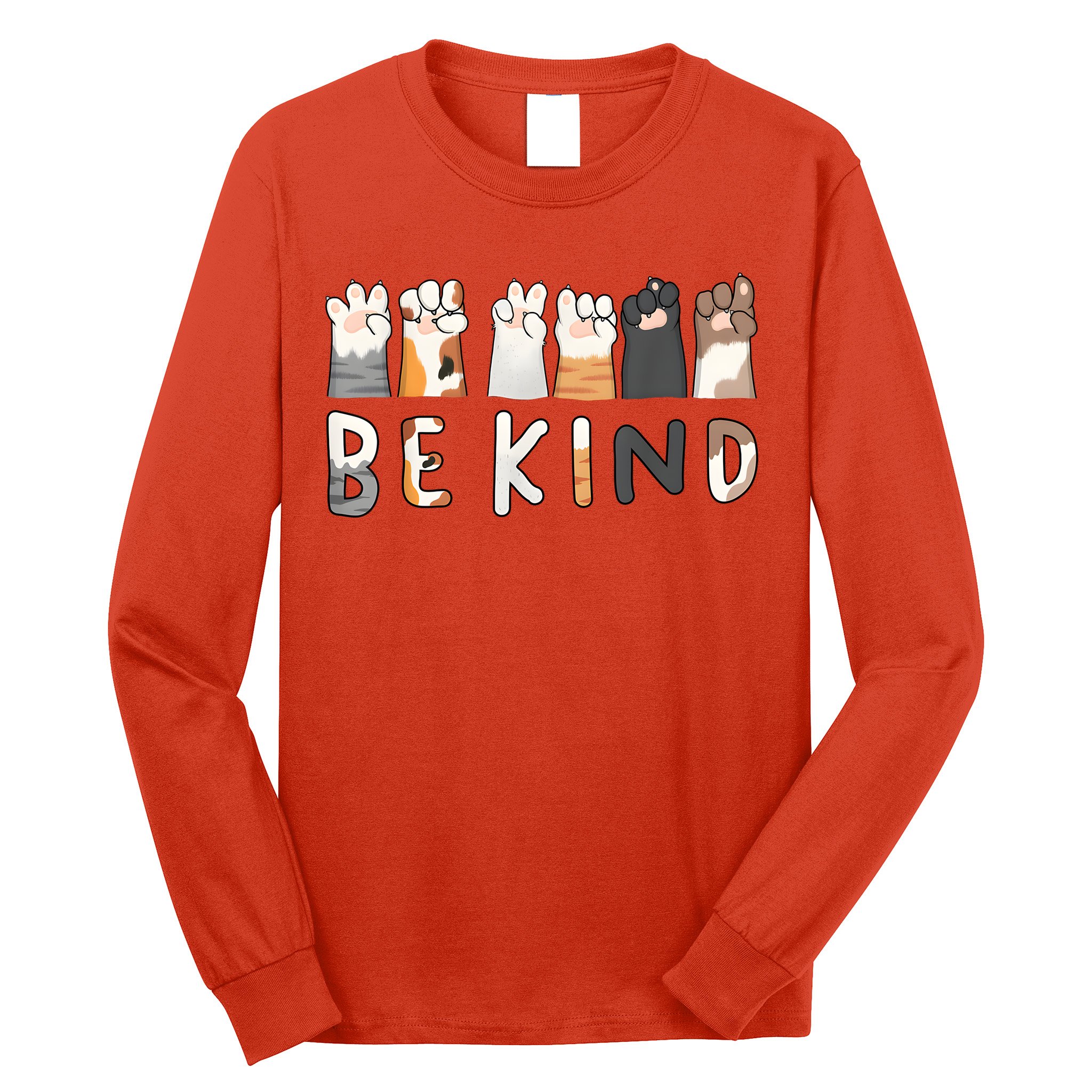 Be Kind Asl Sign Language Kindness Hand Talking Finger Signs Long Sleeve Shirt