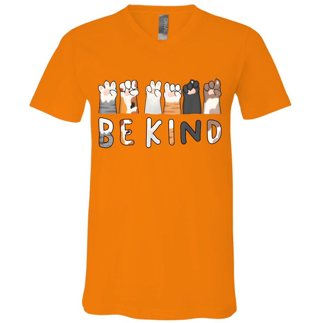 Be Kind Asl Sign Language Kindness Hand Talking Finger Signs V-Neck T-Shirt
