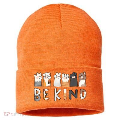 Be Kind Asl Sign Language Kindness Hand Talking Finger Signs Sustainable Knit Beanie