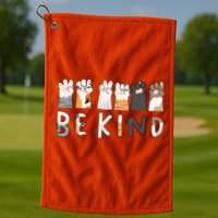Be Kind Asl Sign Language Kindness Hand Talking Finger Signs Golf Towel