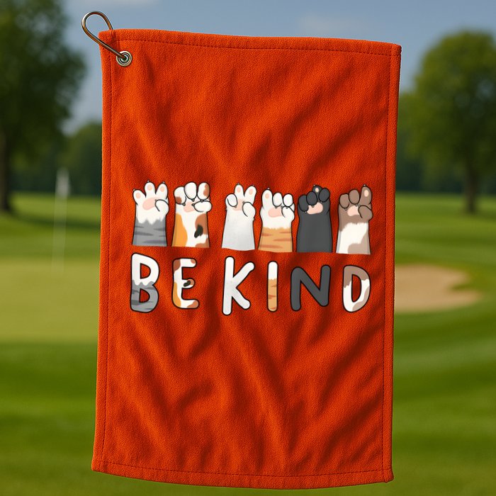 Be Kind Asl Sign Language Kindness Hand Talking Finger Signs Golf Towel