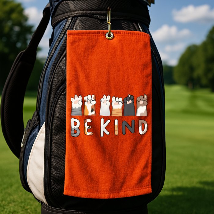 Be Kind Asl Sign Language Kindness Hand Talking Finger Signs Golf Towel