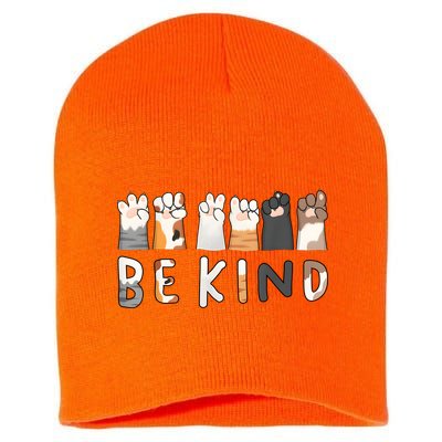 Be Kind Asl Sign Language Kindness Hand Talking Finger Signs Short Acrylic Beanie