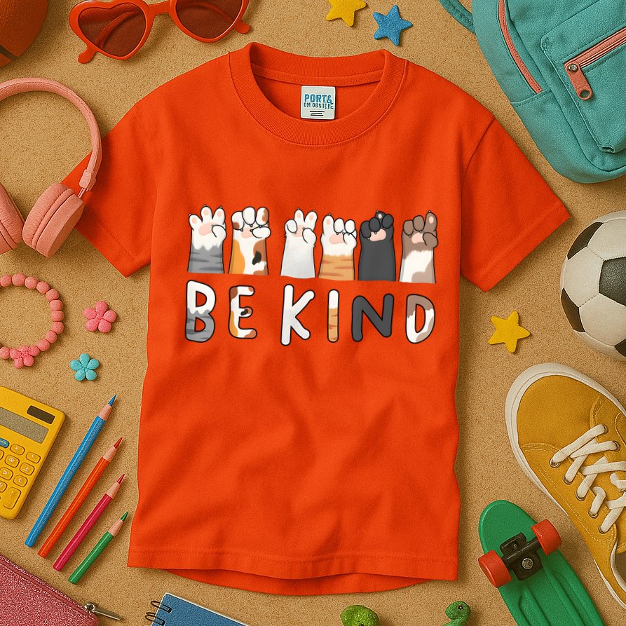 Be Kind Asl Sign Language Kindness Hand Talking Finger Signs Kids T-Shirt