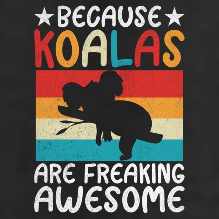 Because Koalas Are Freaking Awesome Koala Gift 7 Panel Mesh Trucker Snapback Hat