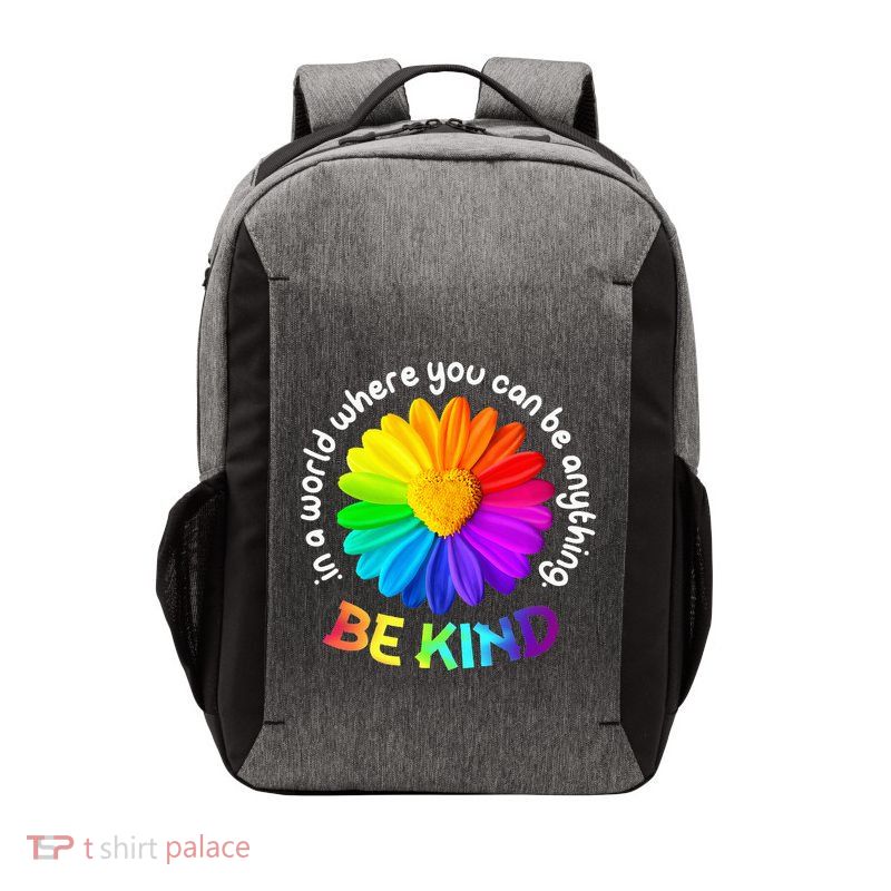 Be Kind Antibullying Kindness Orange Unity Day Sunflower Vector Backpack