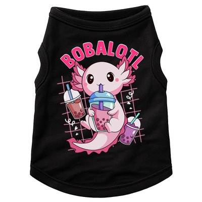 Bobalotl Kawaii Axolotl Drinking Boba Tea Pet Axolotl Lover  Doggie Tank