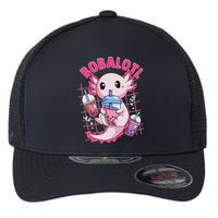 Bobalotl Kawaii Axolotl Drinking Boba Tea Pet Axolotl Lover  Flexfit Unipanel Trucker Cap