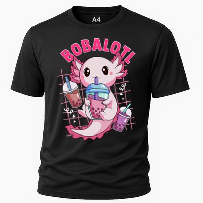 Bobalotl Kawaii Axolotl Drinking Boba Tea Pet Axolotl Lover  Performance Shirt