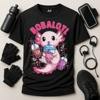 Bobalotl Kawaii Axolotl Drinking Boba Tea Pet Axolotl Lover  Cooling Performance Crew T-Shirt