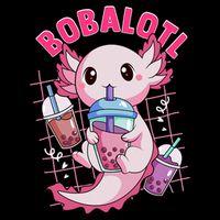 Bobalotl Kawaii Axolotl Drinking Boba Tea Pet Axolotl Lover  Drawstring Bag