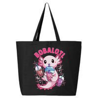 Bobalotl Kawaii Axolotl Drinking Boba Tea Pet Axolotl Lover  25L Jumbo Tote