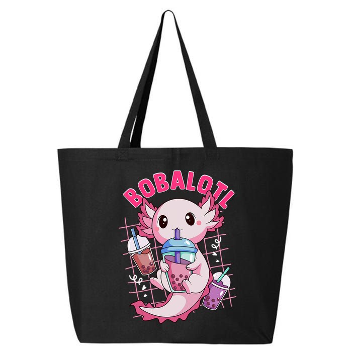 Bobalotl Kawaii Axolotl Drinking Boba Tea Pet Axolotl Lover  25L Jumbo Tote