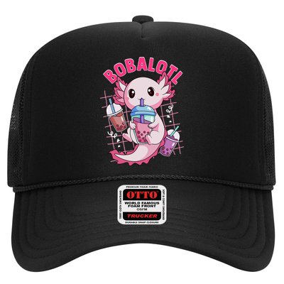 Bobalotl Kawaii Axolotl Drinking Boba Tea Pet Axolotl Lover  Trucker Hat