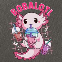 Bobalotl Kawaii Axolotl Drinking Boba Tea Pet Axolotl Lover  Cotton Canvas Backpack