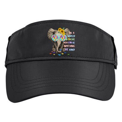 Be Kind Autism Awareness Elephant Autism Adult Drive Performance Visor