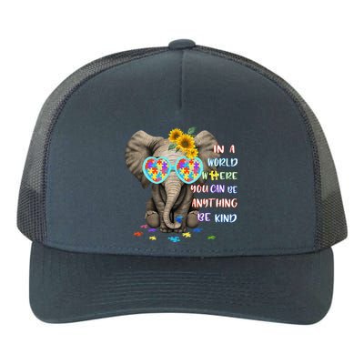 Be Kind Autism Awareness Elephant Autism Yupoong Adult 5-Panel Trucker Hat