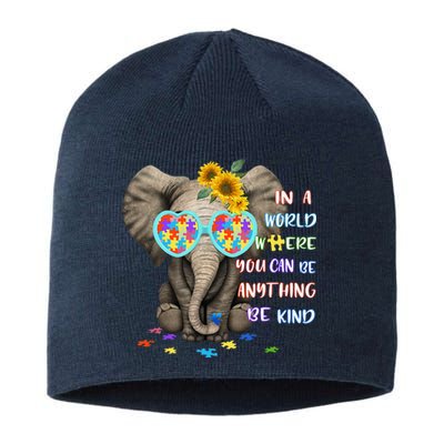 Be Kind Autism Awareness Elephant Autism Sustainable Beanie