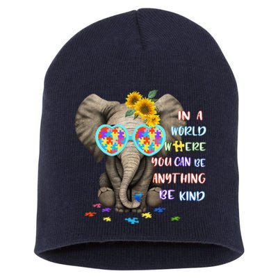 Be Kind Autism Awareness Elephant Autism Short Acrylic Beanie