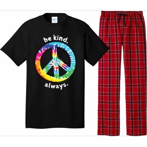 Be Kind Always Tie Dye Peace Sign Spread Kindness Pajama Set