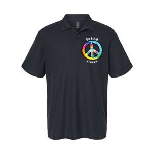 Be Kind Always Tie Dye Peace Sign Spread Kindness Softstyle Adult Sport Polo