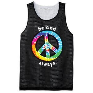 Be Kind Always Tie Dye Peace Sign Spread Kindness Mesh Reversible Basketball Jersey Tank